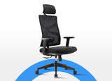 Black Voyager Office Chair with Adjustable Armrests in Height