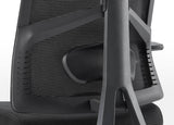 Strong and supportive chair backrest design detail - ergonomic seating for home or office - Enough Lumbar Support
