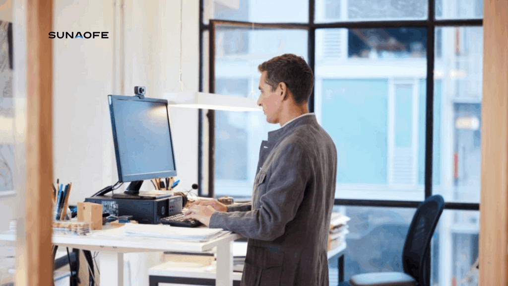 Here Are 5 Simple Standing Desk Exercises to Maintain Fitness and Burn Fat from Your Stomach