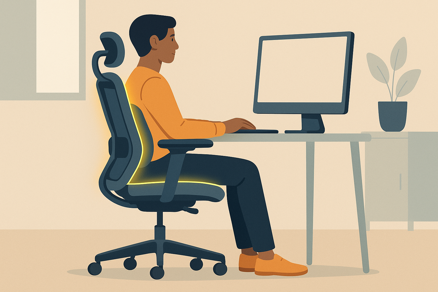 work with ergonomic chair