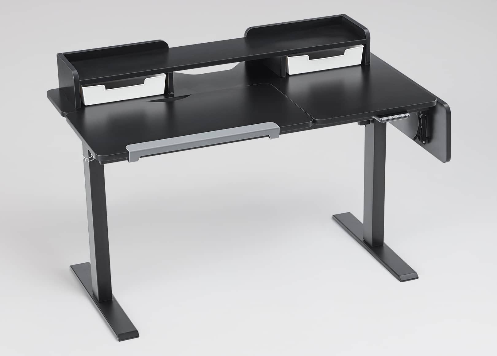 Artificer Pro: Tiltable & Expandable Standing Desk with Double Drawer