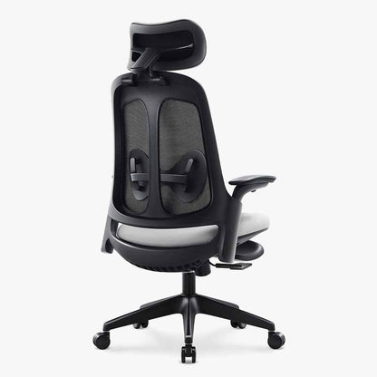 black grey ergonomic leather chairs with black frame