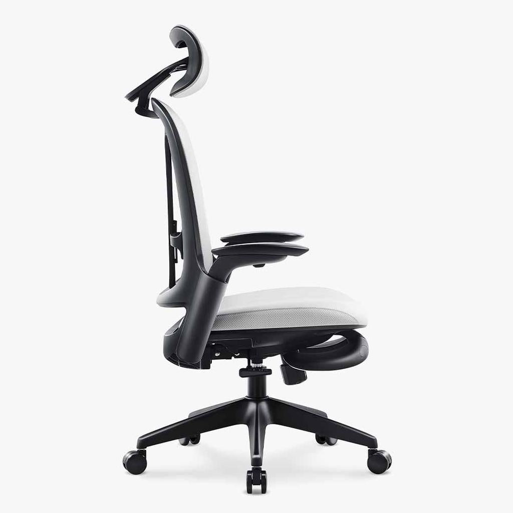 black grey ergonomic leather chairs