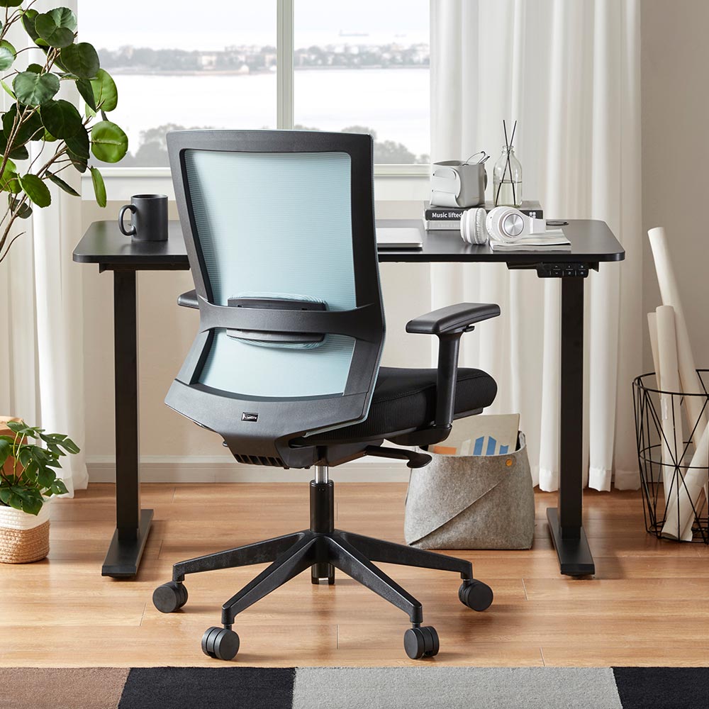 Blue Ergonomic Office Chair with Lumbar Support