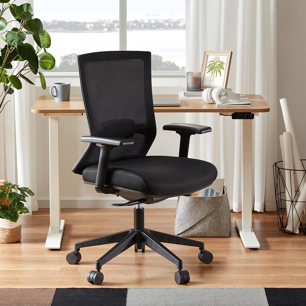 Black Ergonomic Office Chair with Lumbar Support