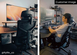 Customer image -Upgrade your home office with Sunaofe ergonomic task chair with headrest. Designed for optimal comfort and support, our chair features adjustable lumbar support and armrests to ensure proper posture and reduce strain on your body. Perfect for those who work from home, our chair provides all-day comfort and helps boost productivity. Upgrade your workspace today with our ergonomic task chair