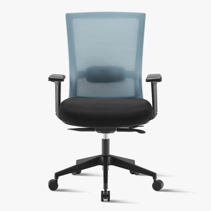 Blue Ergonomic Office Chairs with Lumbar Support and Wheels