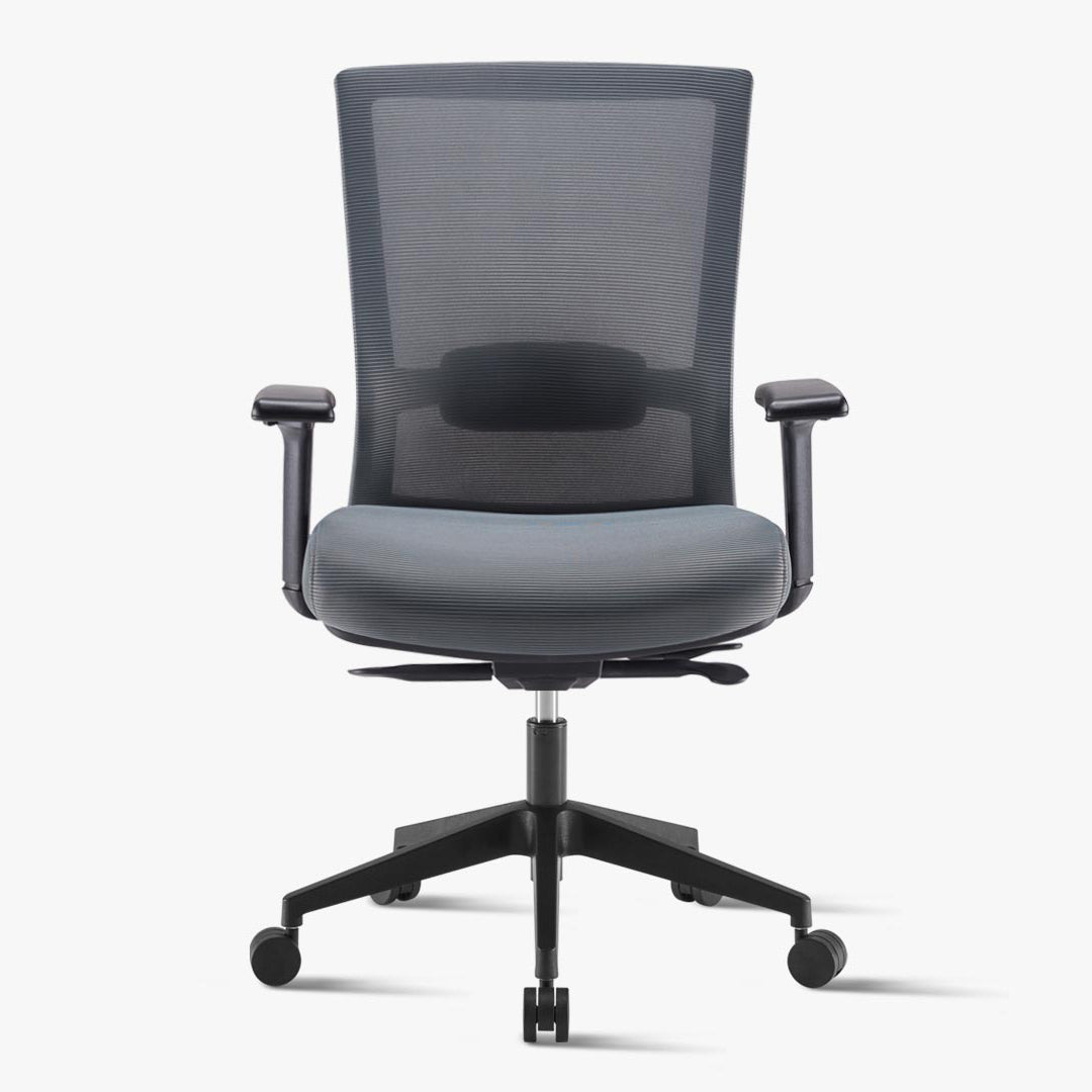 Grey Ergonomic Office Chair without Headrest