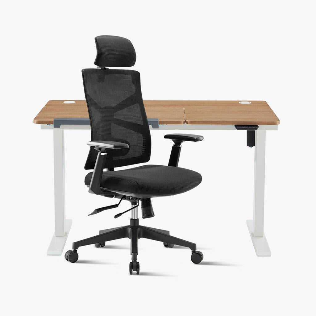 Sunaofe Ergonomic Mesh Office Chair and Adjustable Desk