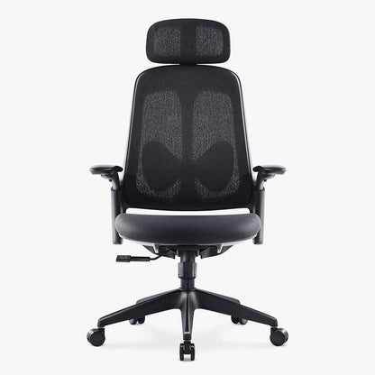 Sunaofe Ergonomic Office Chair Black Mesh Back Front View