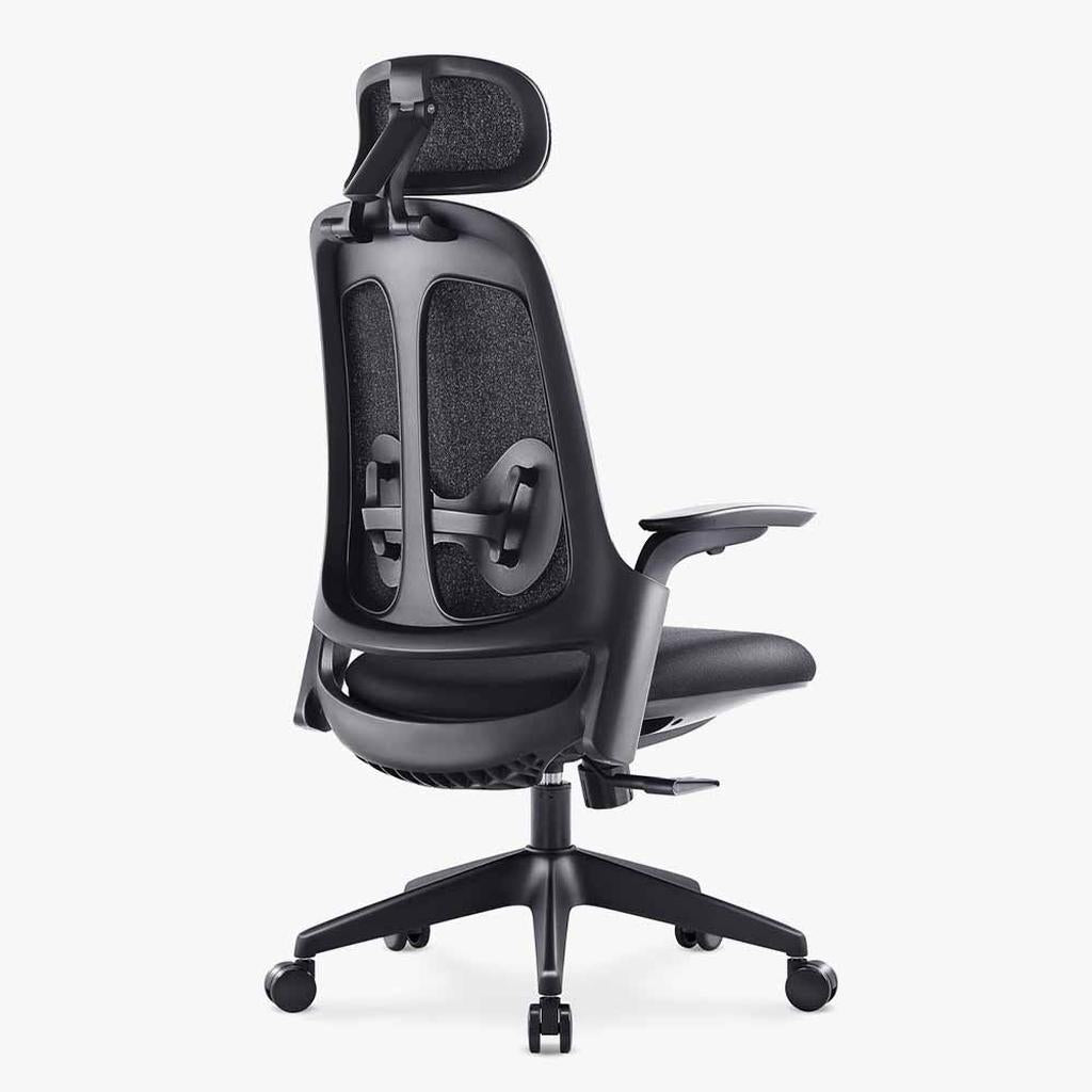 Sunaofe Ergonomic Office Chair Black Mesh Back View