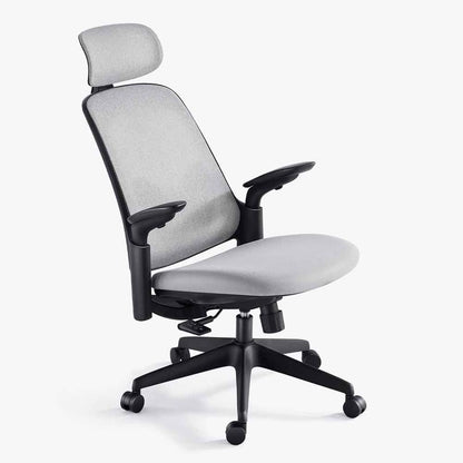 Sunaofe Ergonomic Office Chair Gray Mesh Angle View
