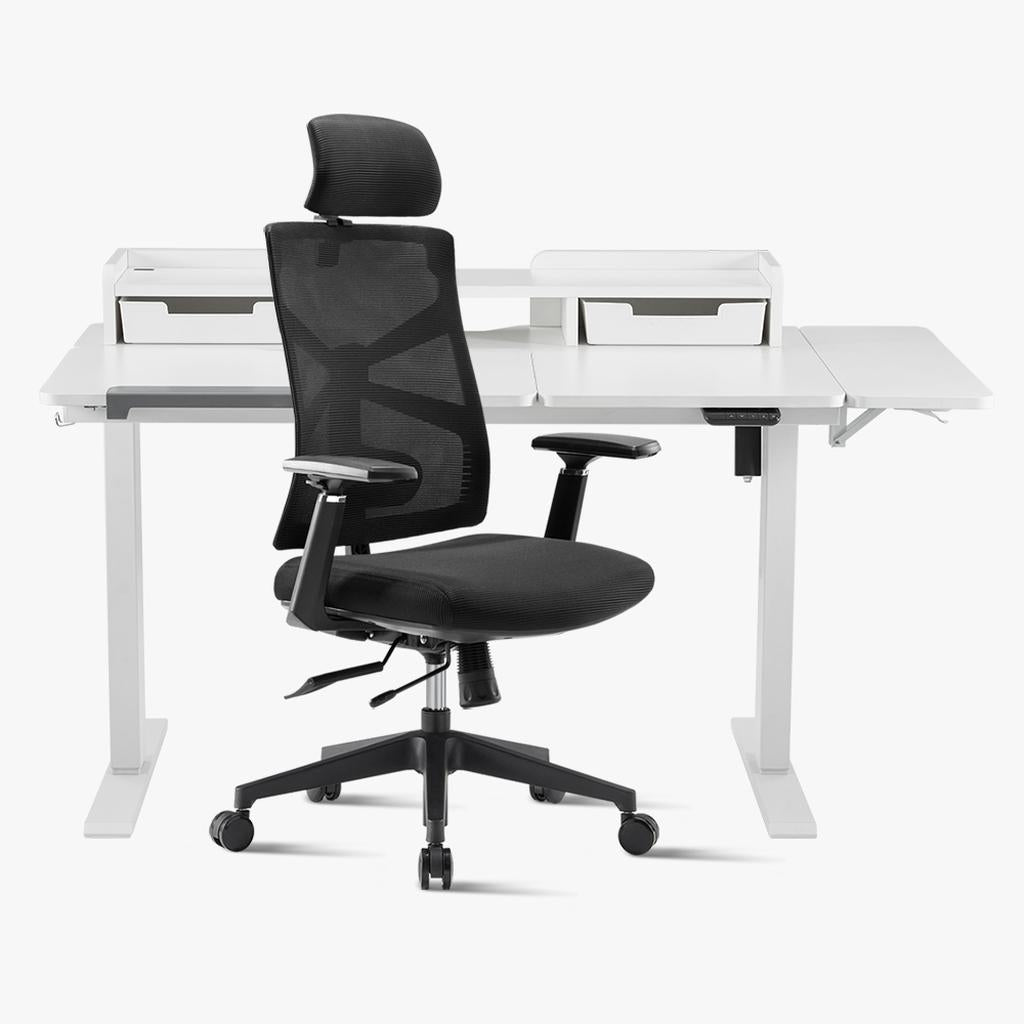 Sunaofe Ergonomic Office Chair and Height Adjustable Desk
