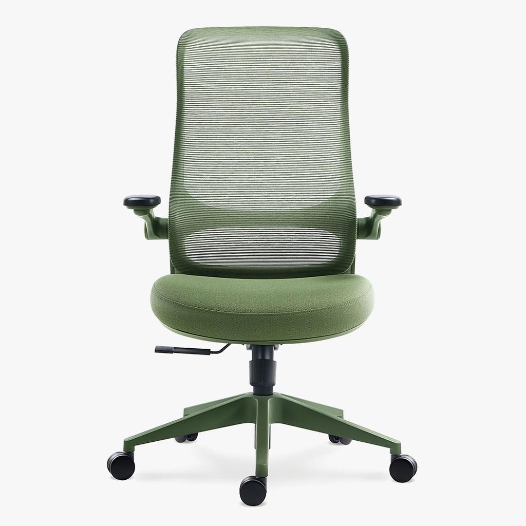 Sunaofe Ergonomic Sustainable Green Office Chair Front View