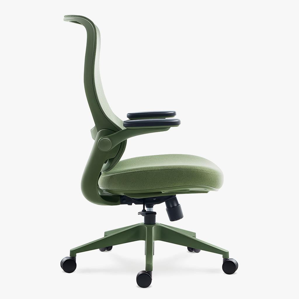 Sunaofe Ergonomic Sustainable Green Office Chair Side View