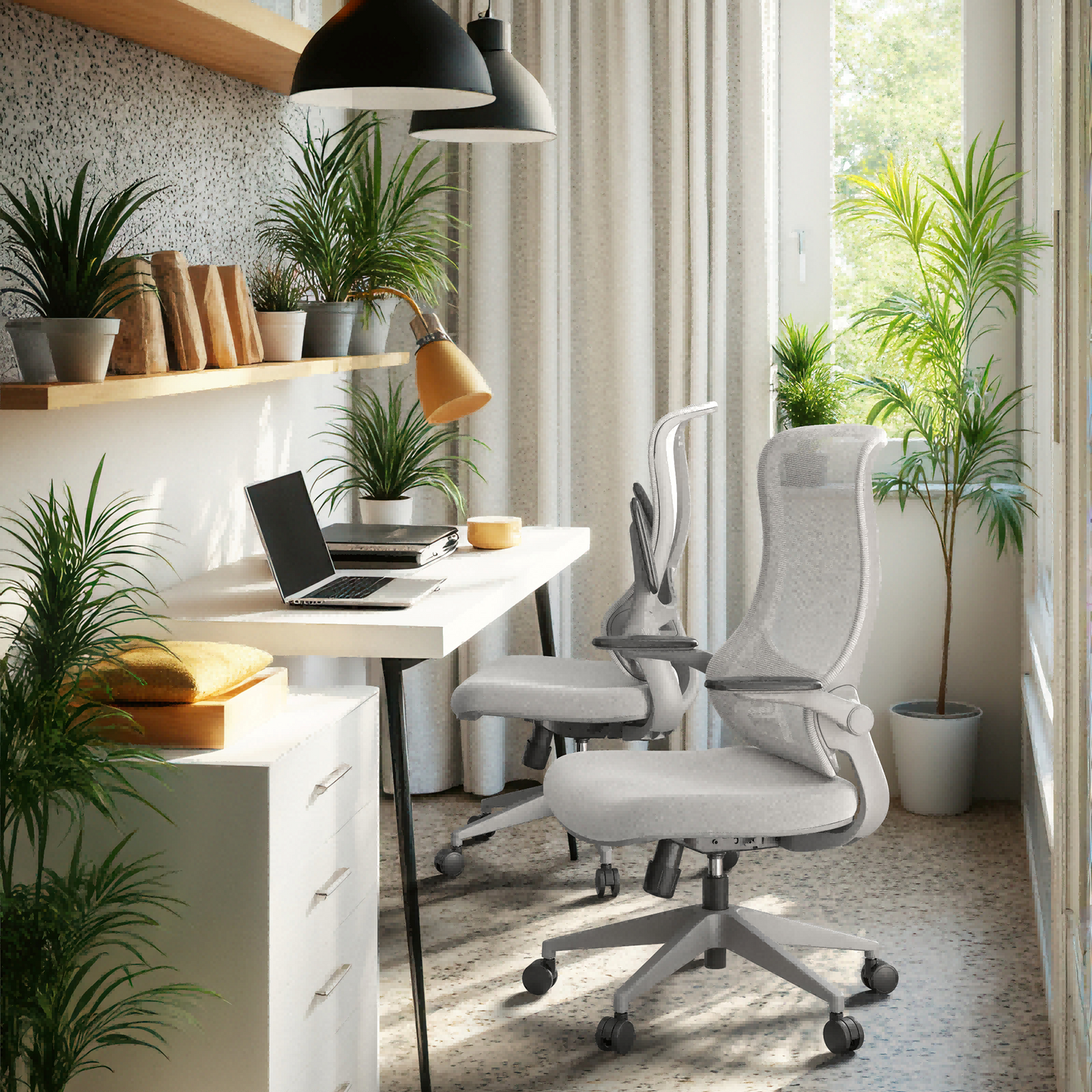 Resistance丨Gray Office Mesh Chair – Built for Discipline