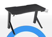 Challenger Gaming Desk with Retractable Castors: Easily move and relocate your desk with retractable castors, designed to automatically pop up when lowered and retract when raised for stability.