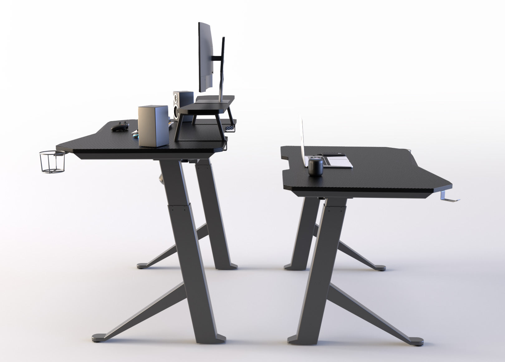 Sunaofe Gaming Standing Desk Challenger- Sit-to-stand height from 27"-51" (with Monitor Stander) 