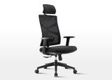 ergonomic office chair - Stylish Black Voyager- lumbar support for for back pain- Detachable and adjustable headrest