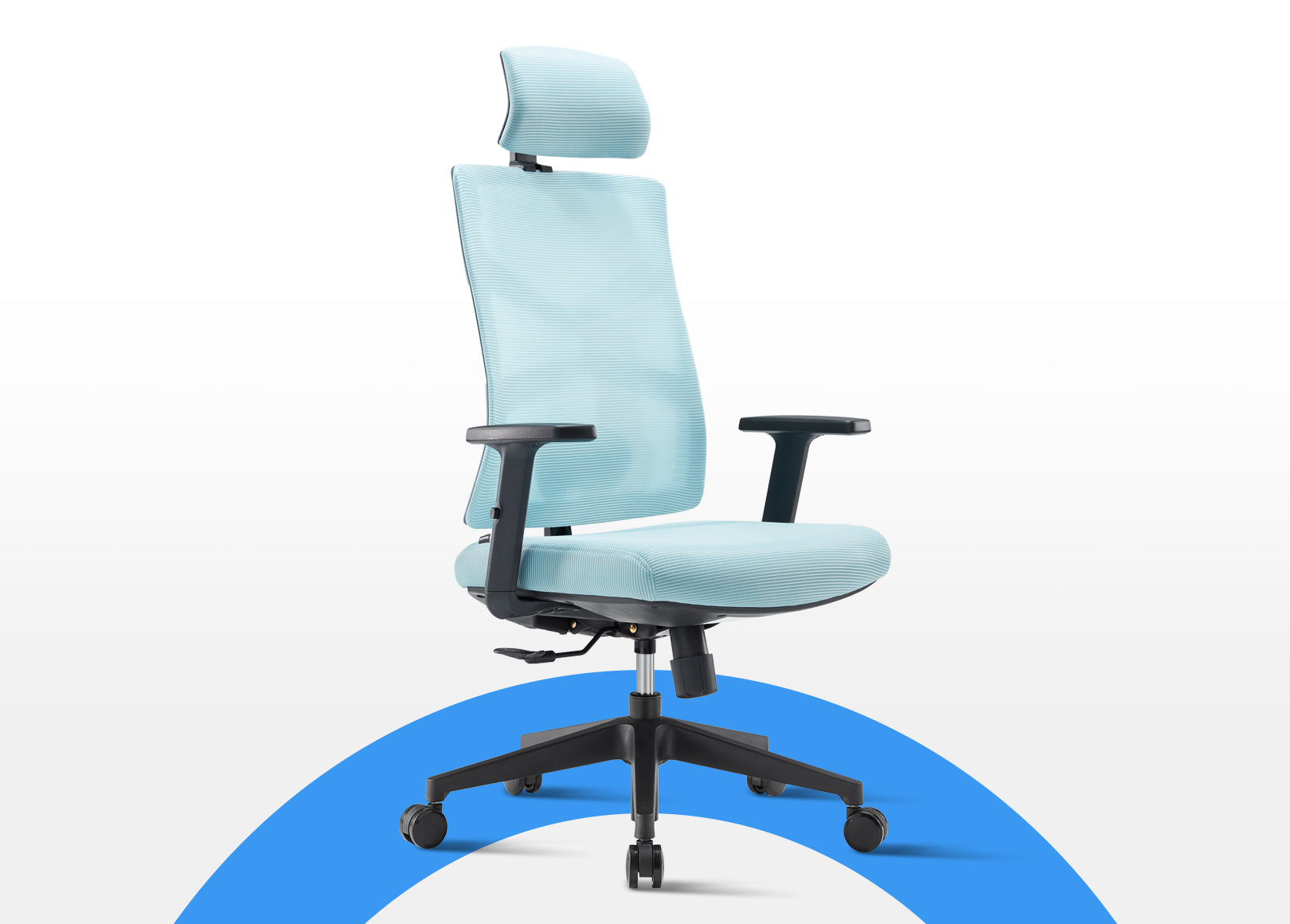 Cyan Voyager Ergonomic Chair with Lockable Backrest