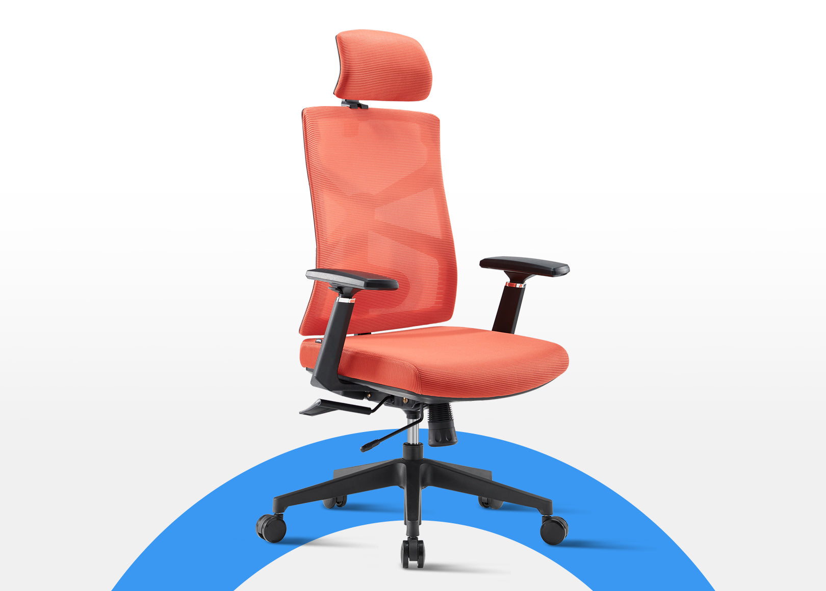 Orange Ergonomic Black Voyager Pro Task Chair with Lumbar Support
